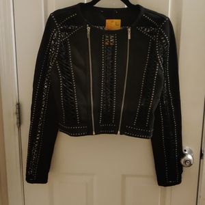 NWT black studded jacket